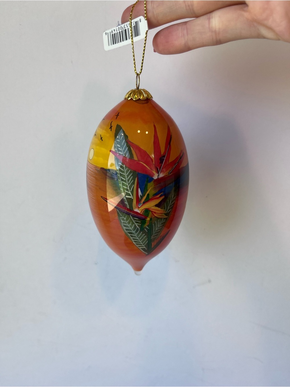 Hand Painted Glass Ornament Maui Hawaii